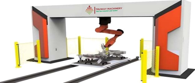 Robotic arm fiber laser cutting